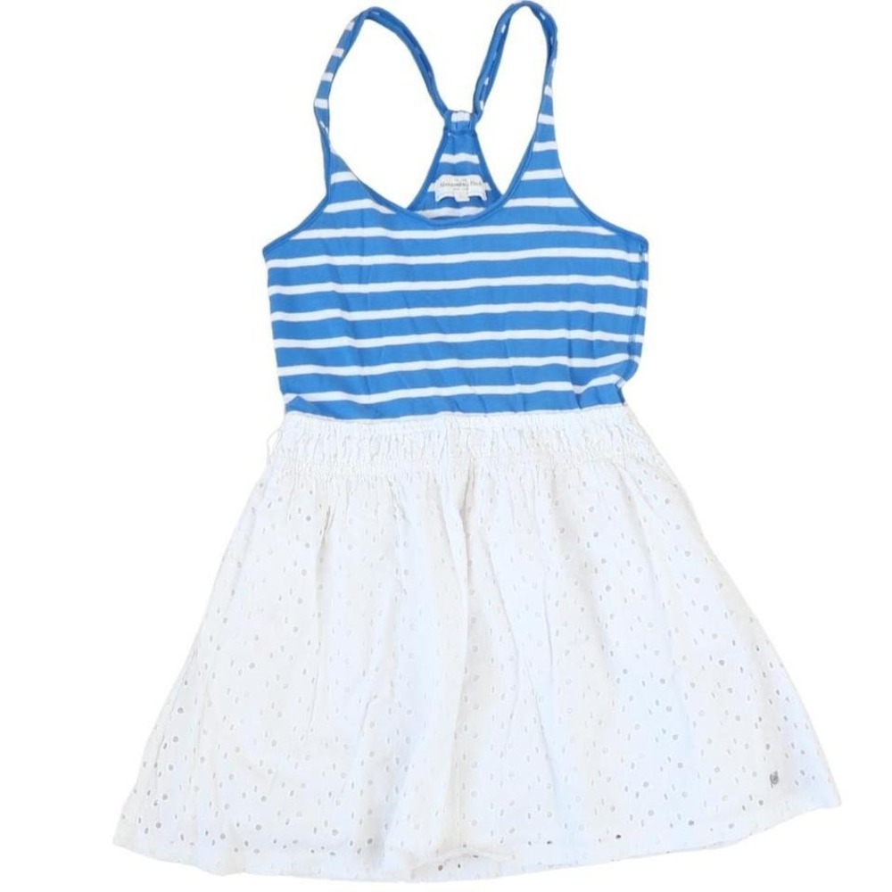 abercrombie blue white striped‎ racerback tank size large